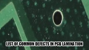 List of common defects in PCB lamination